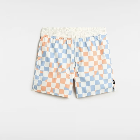 Vans Orange and Blue Checkered Athletic Shorts - Picture 4 of 5